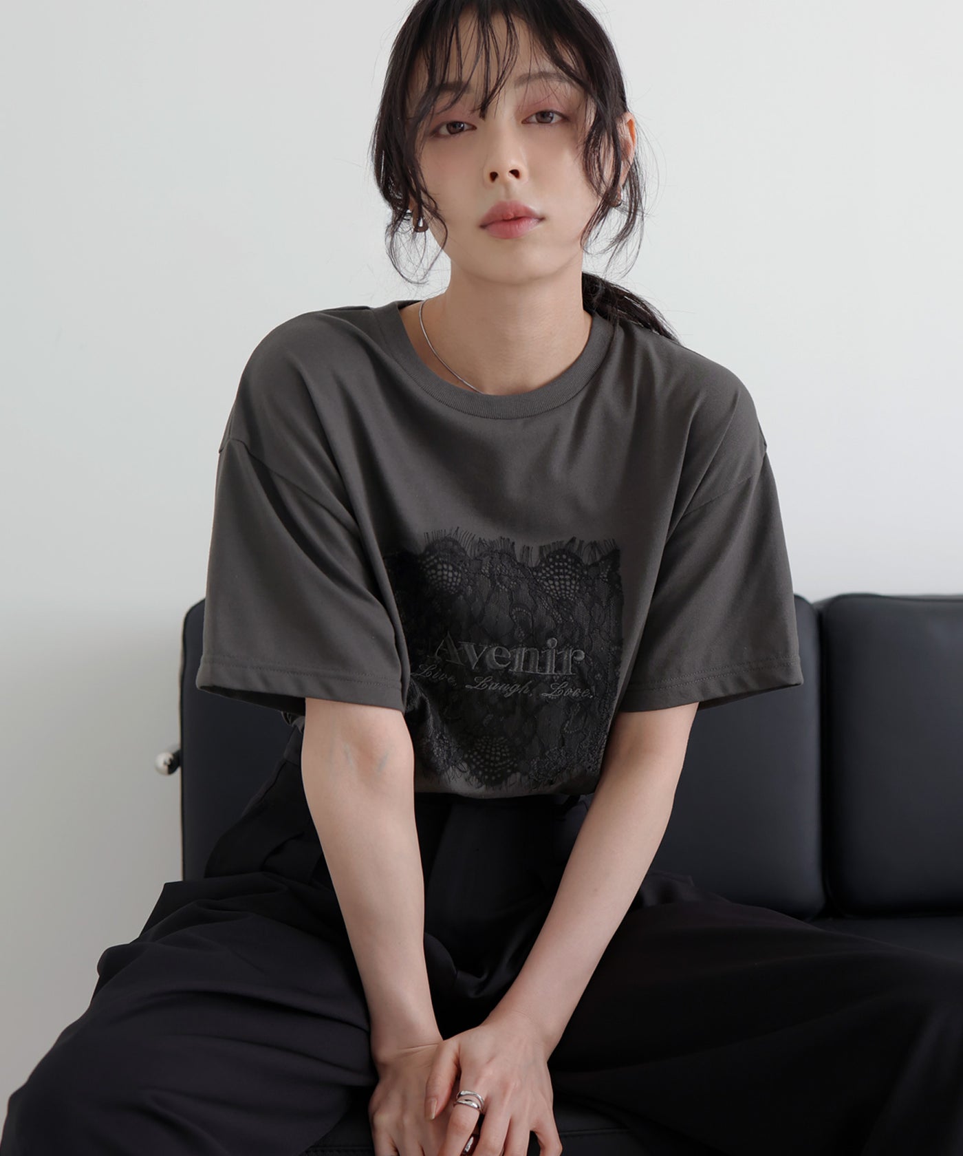 TRANOI 【新品】レースフェイスワイドTシャツ 残りわずか】TRANOI