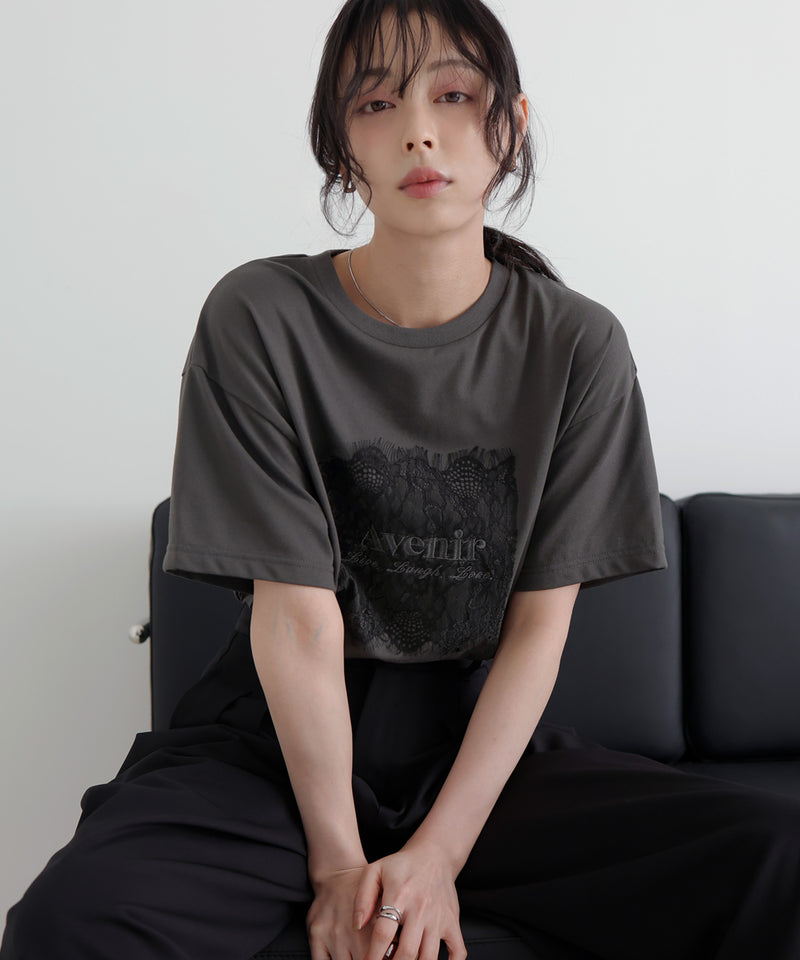 UVカット＆接触冷感】レースレイヤードロゴTシャツ – LIAN
