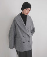 \\10月10日発売//ショールカラーカールシャギーコート