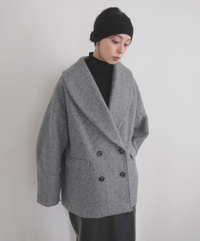 \\10月10日発売//ショールカラーカールシャギーコート