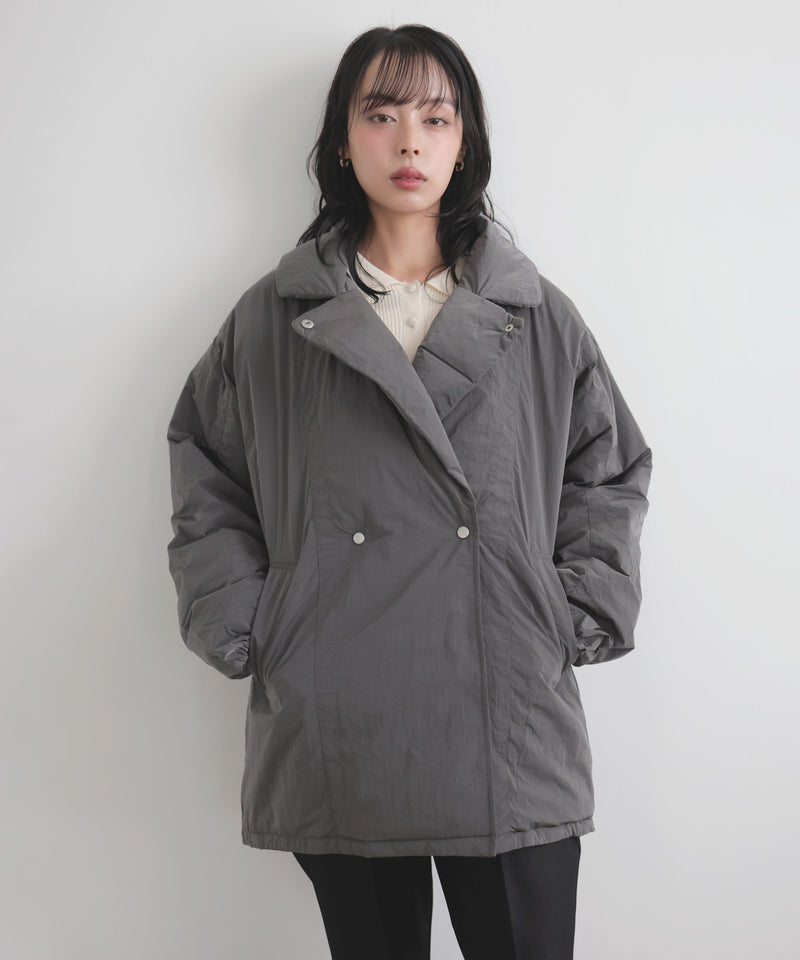 タフタテーラードダウンジャケット