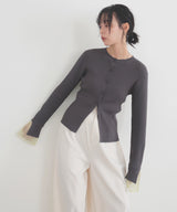 カフシアーバイカラーカーデ