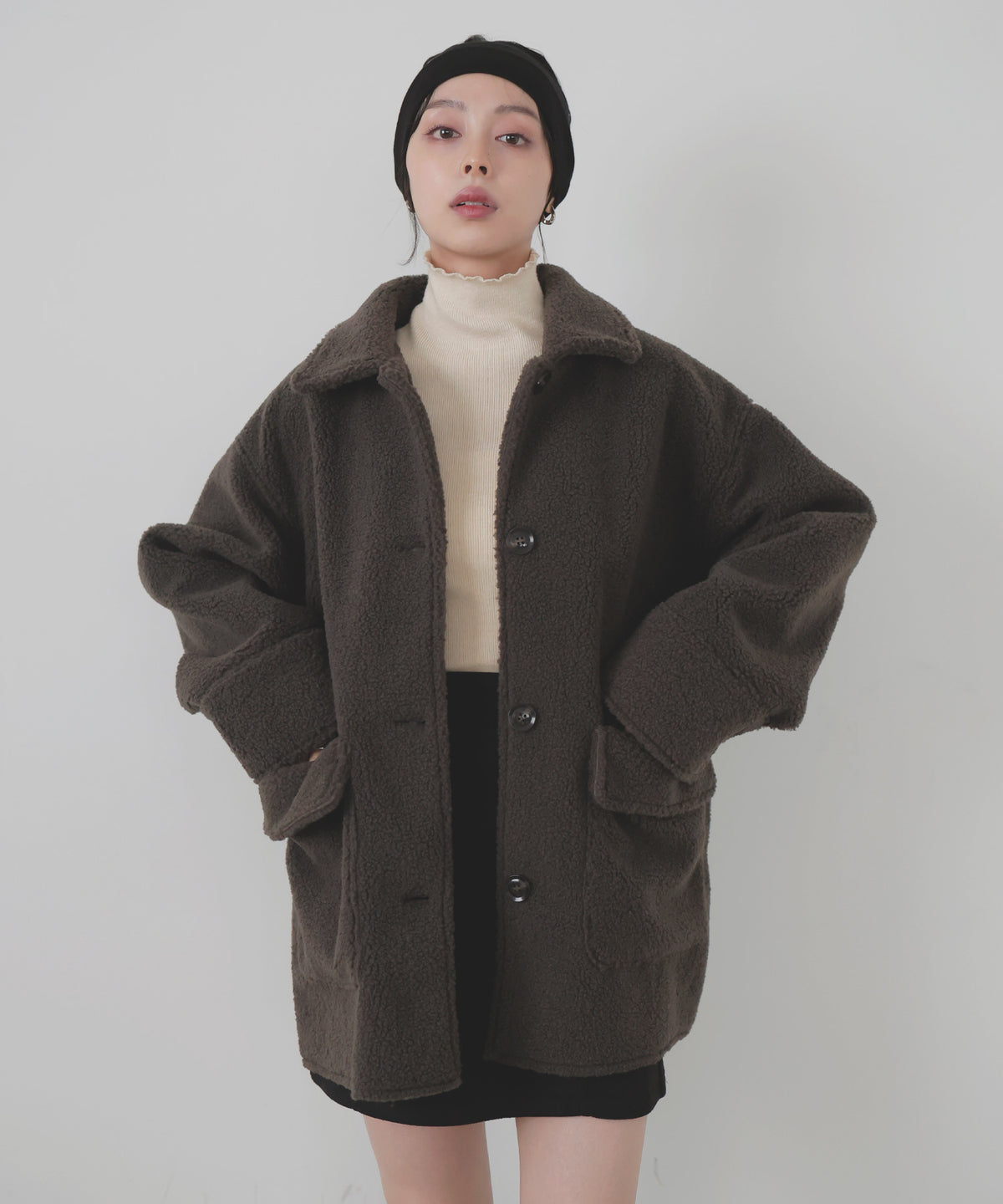 Leilian ウールニット切り替え ショールカラー ダウンコート　11 Leilian ウールニット切り替え ショールカラー ダウンコート 11