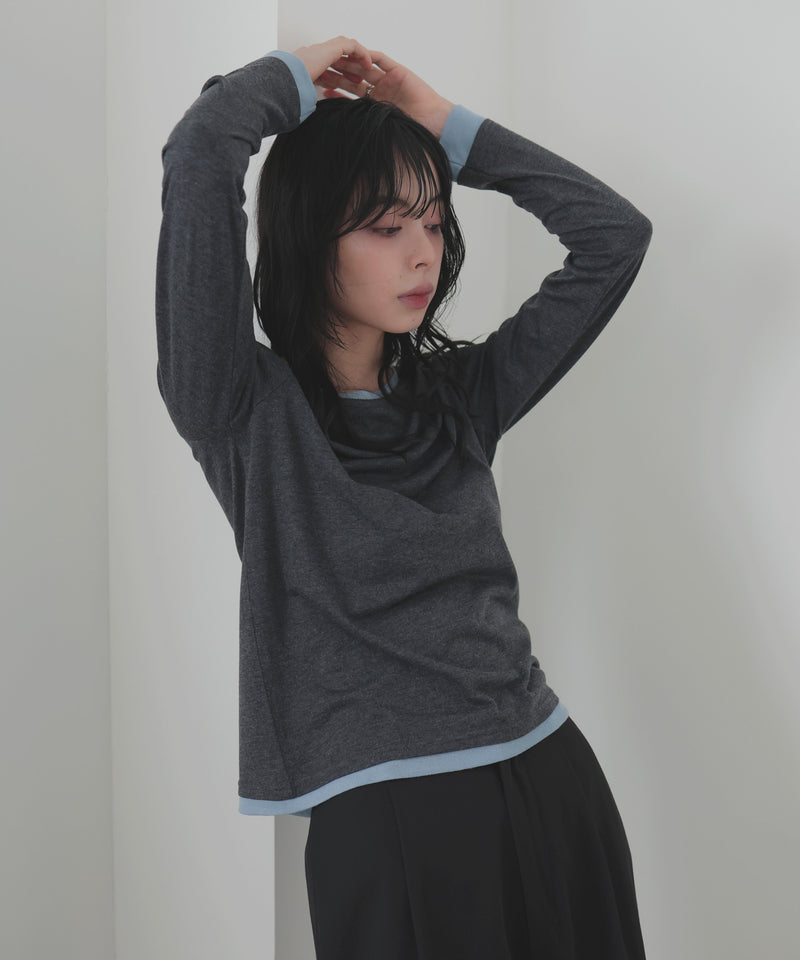 レイヤードデザインロングＴシャツ