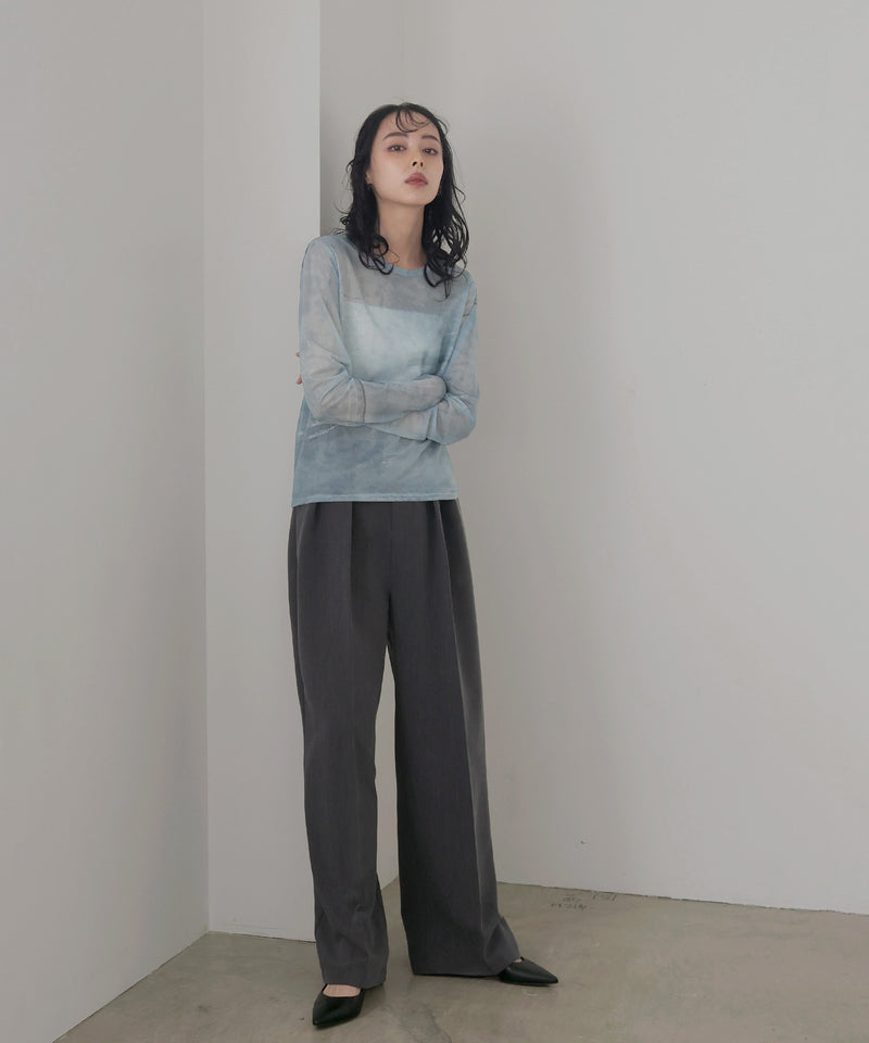 【9月中旬予約商品】ツータックワイドパンツ