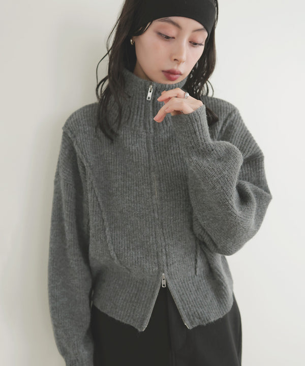 【12月上旬予約商品】アルパカタッチダブルジッププルオーバ－