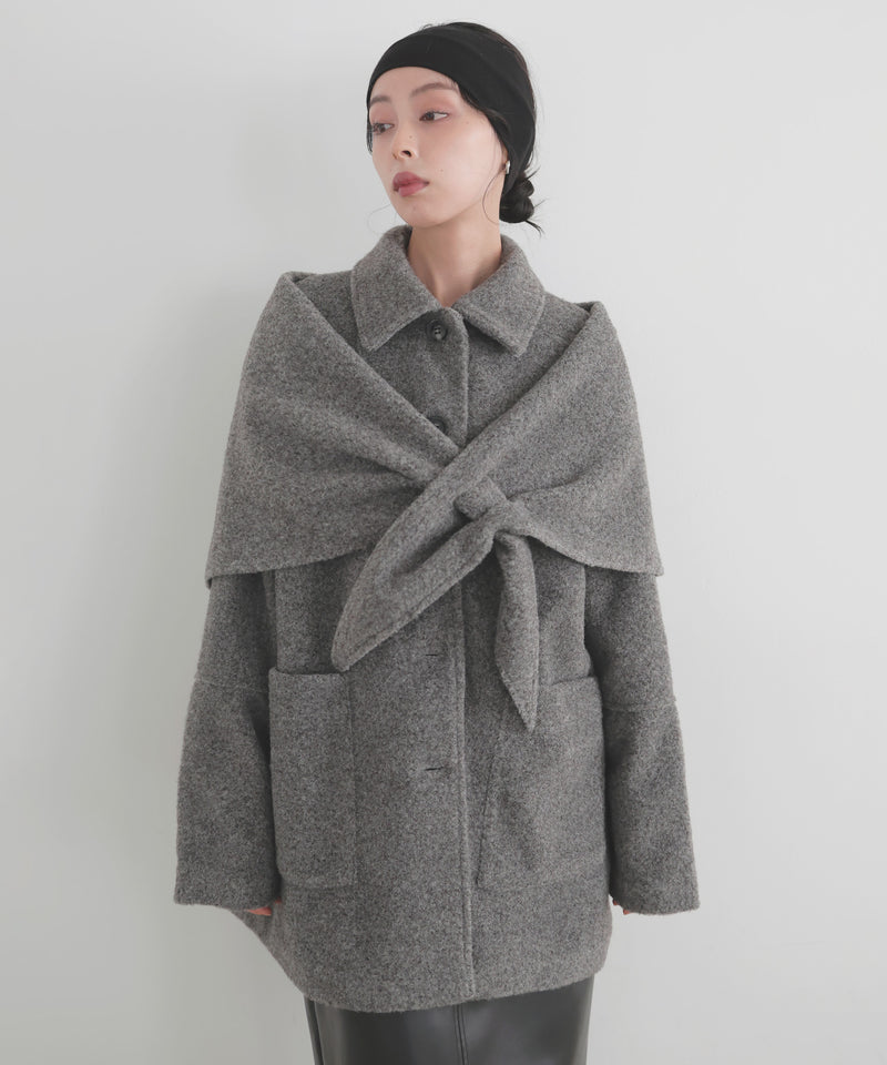 【11月下旬予約商品】ストールセットウールライクコート