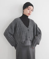 ダメージVネックカーディガン