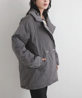 タフタテーラードダウンジャケット