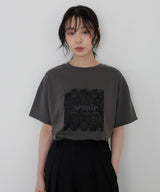 【接触冷感】レースレイヤードロゴTシャツ