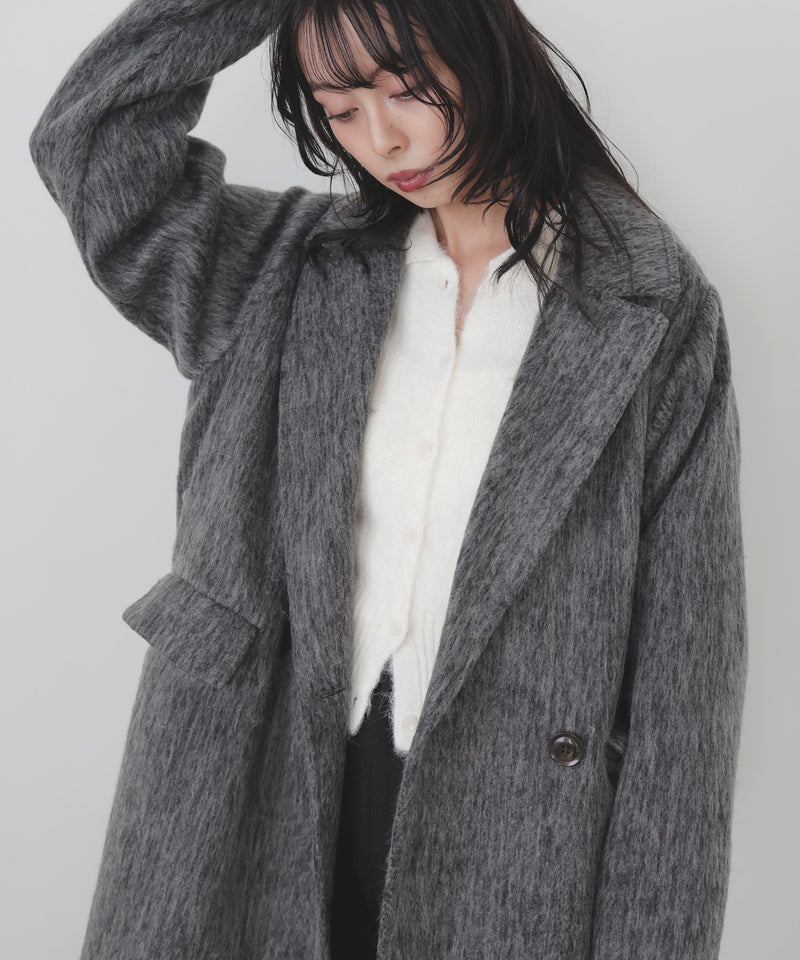 シャギーダブルロングコート