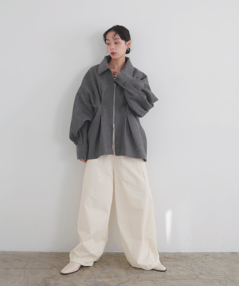 ウエストタックダブルジップブルゾン