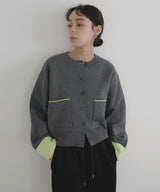 【10月上旬予約商品】バイカラーカーディガン