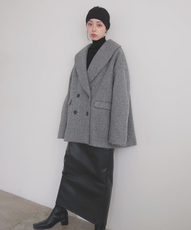 \\10月10日発売//ショールカラーカールシャギーコート