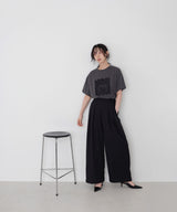 【接触冷感】レースレイヤードロゴTシャツ