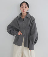 ウエストタックダブルジップブルゾン