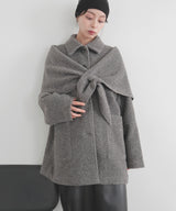 【11月下旬予約商品】ストールセットウールライクコート