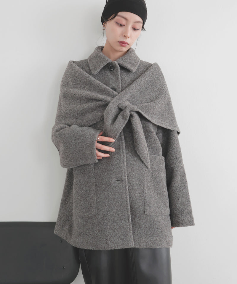 【11月下旬予約商品】ストールセットウールライクコート