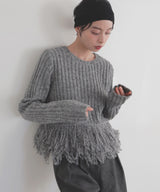 フリンジペプラムニット