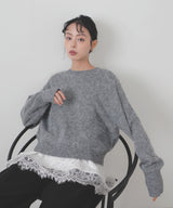 モヘアシャギーニットプルオーバー