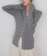 バイカラーラインポロニット