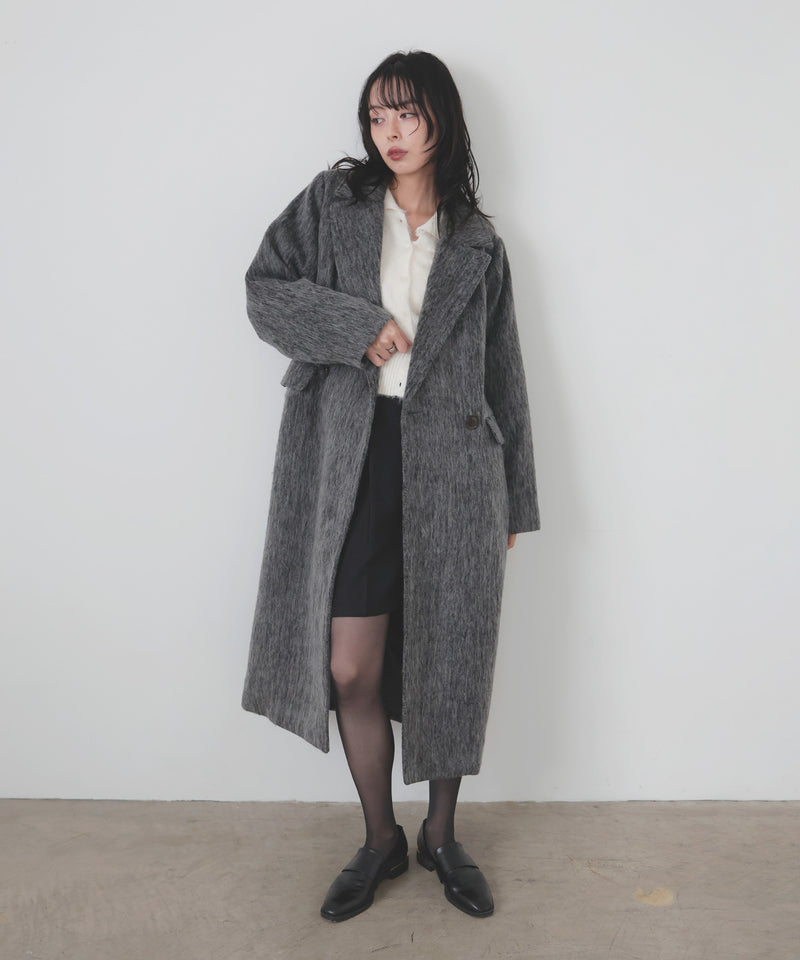 シャギーダブルロングコート