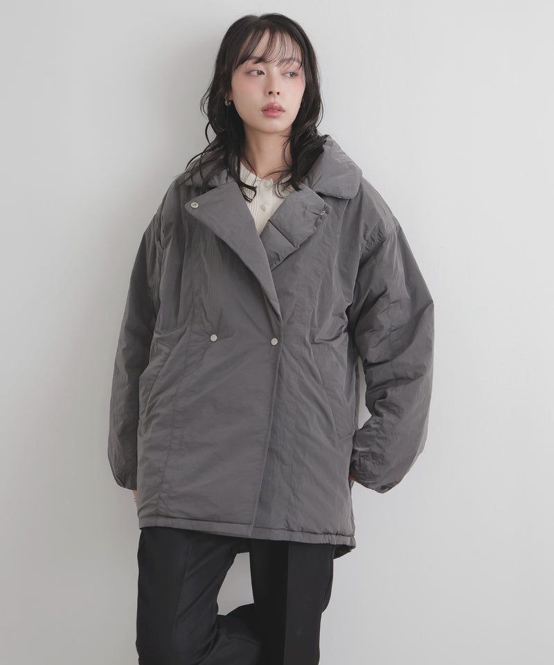 タフタテーラードダウンジャケット