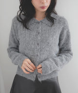 シャギーポロニットカーディガン