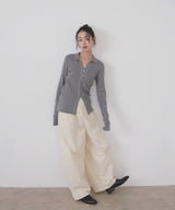 バイカラーラインポロニット