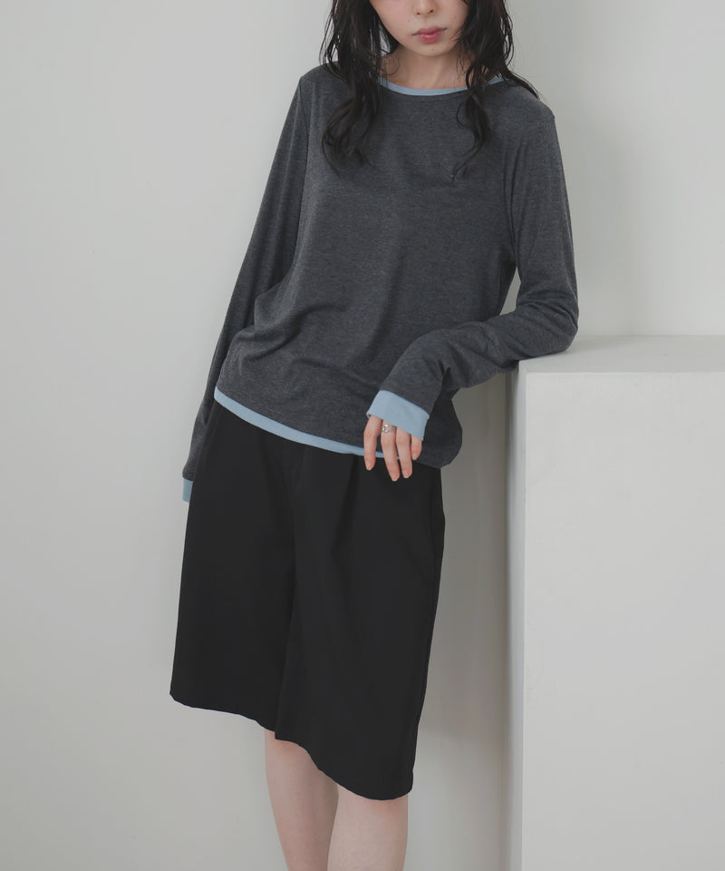 レイヤードデザインロングＴシャツ