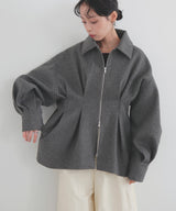 ウエストタックダブルジップブルゾン