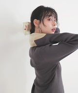 カフシアーバイカラーカーデ