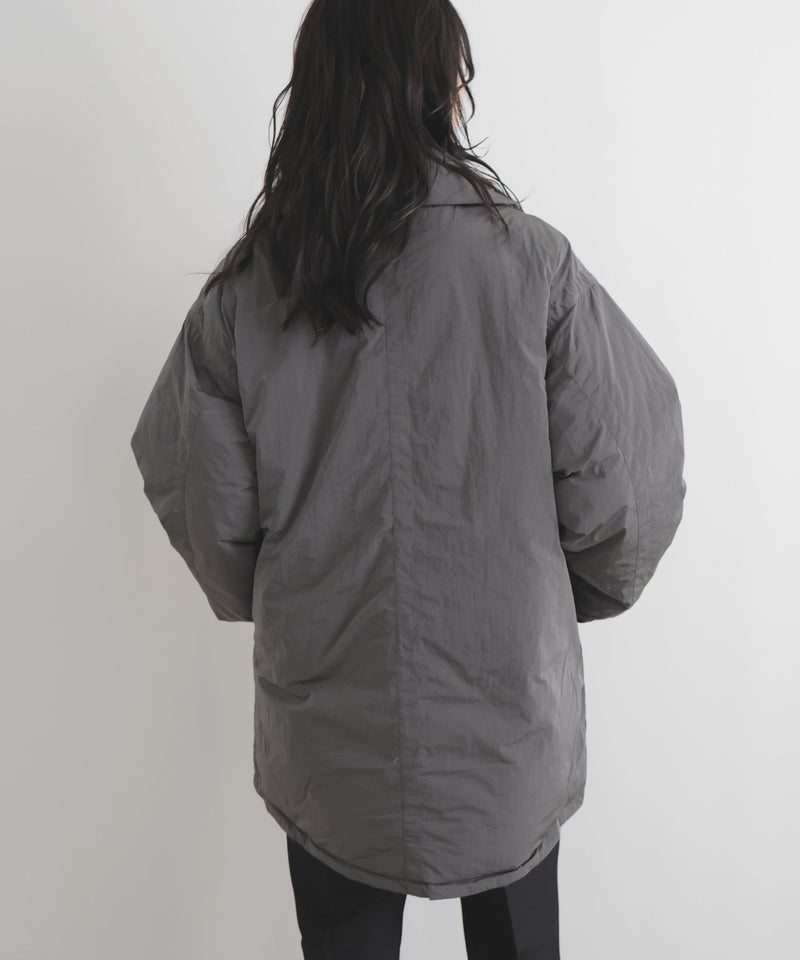 タフタテーラードダウンジャケット