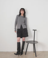 【一部予約商品】クルミボタンリブポロニット