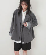 【1月下旬予約商品】レイヤードデザインテーラードジャケット