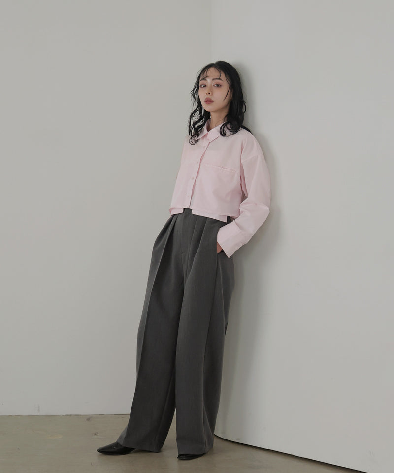 【9月中旬予約商品】ツータックワイドパンツ