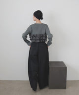 【12月上旬予約商品】フリルビスチェニットプルオーバー