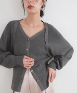 アンサンブル風ニットカーディガン