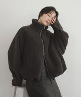 【10月中旬予約商品】ボアバルーンスタンドカラーブルゾン