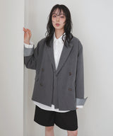 【1月下旬予約商品】レイヤードデザインテーラードジャケット