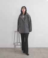 タフタテーラードダウンジャケット