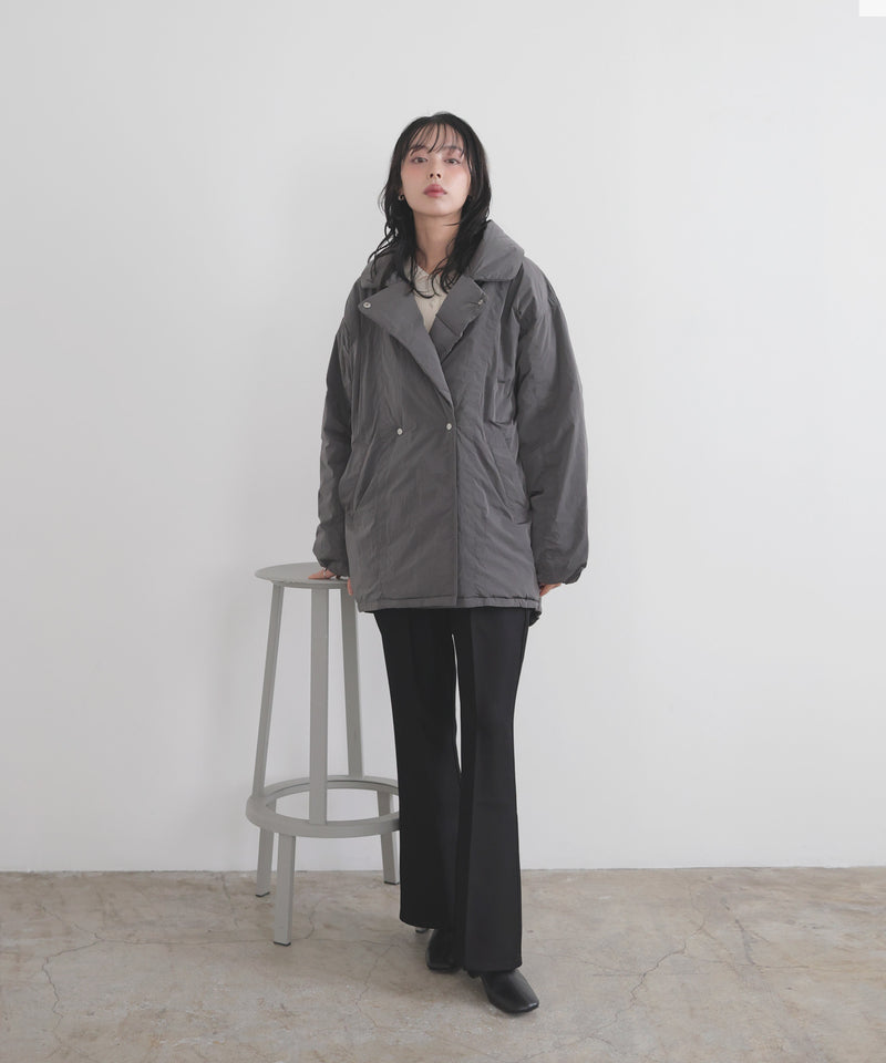 タフタテーラードダウンジャケット