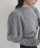 モヘアパフスリーブニット