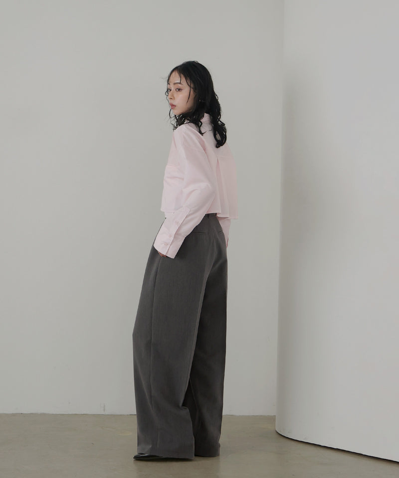 【9月中旬予約商品】ツータックワイドパンツ