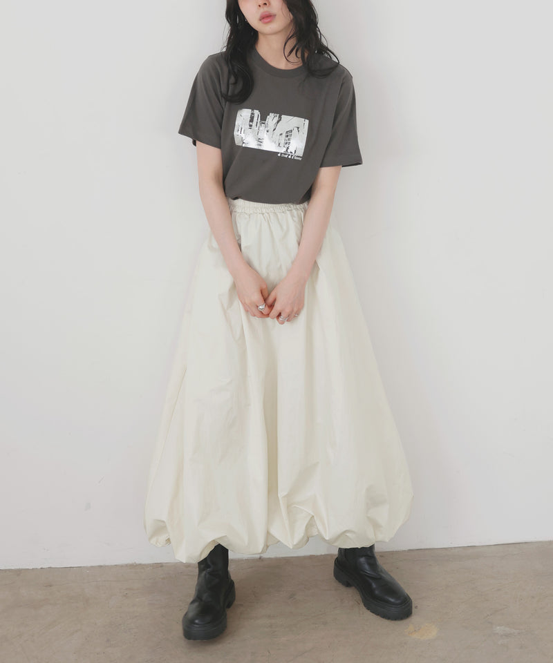 シルバー箔プリントコンパクトT