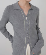 バイカラーラインポロニット