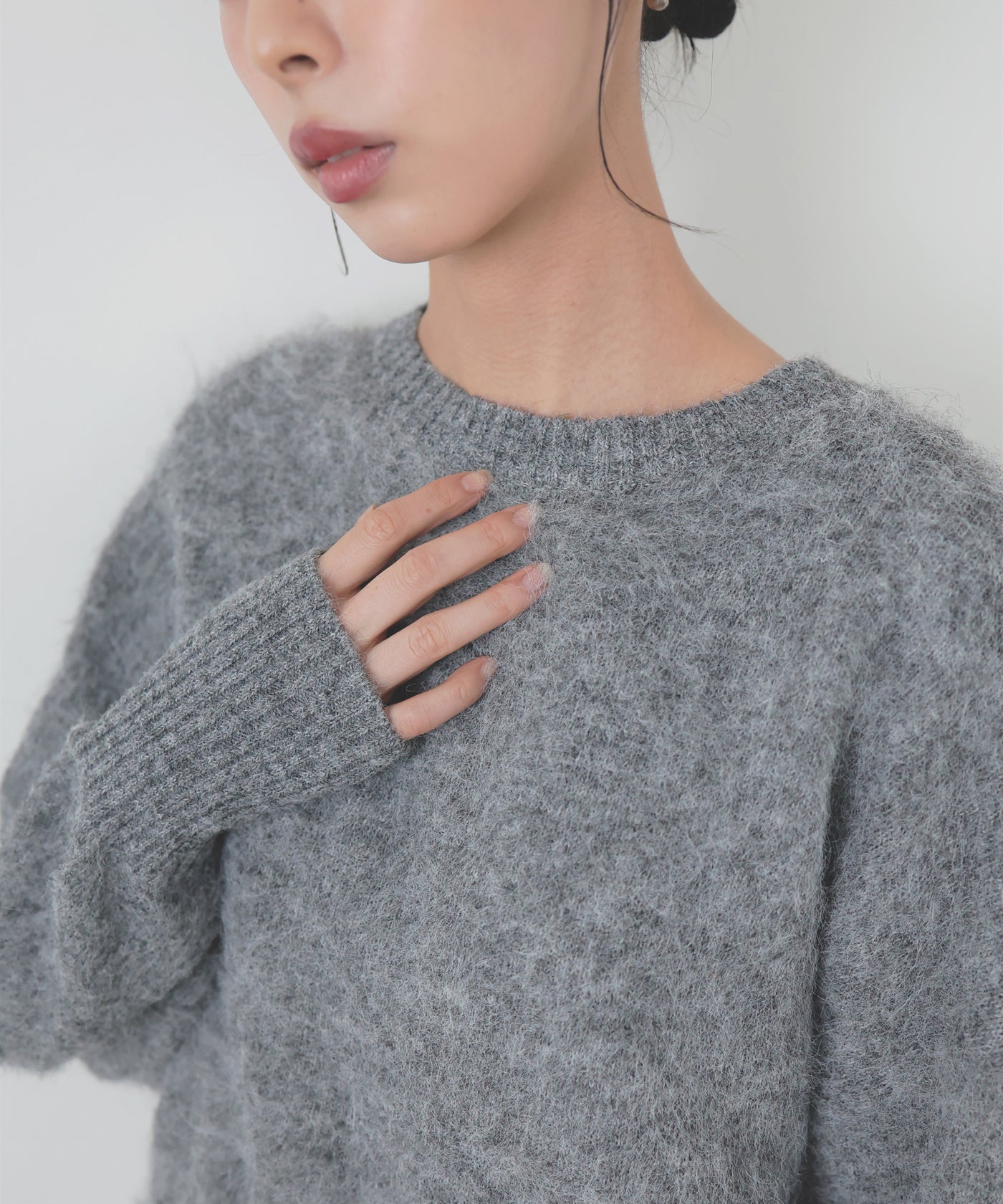 モヘアシャギーニットプルオーバー – LIAN