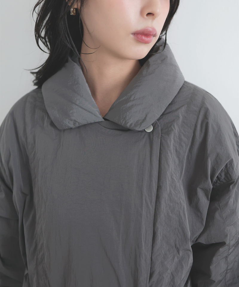 タフタテーラードダウンジャケット