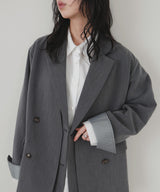 【1月下旬予約商品】レイヤードデザインテーラードジャケット