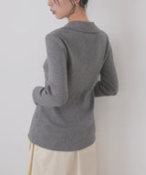 バイカラーラインポロニット